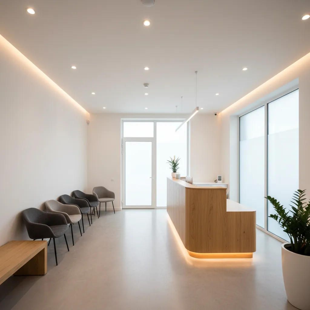 Reforma de local — recepción de clínica dental
